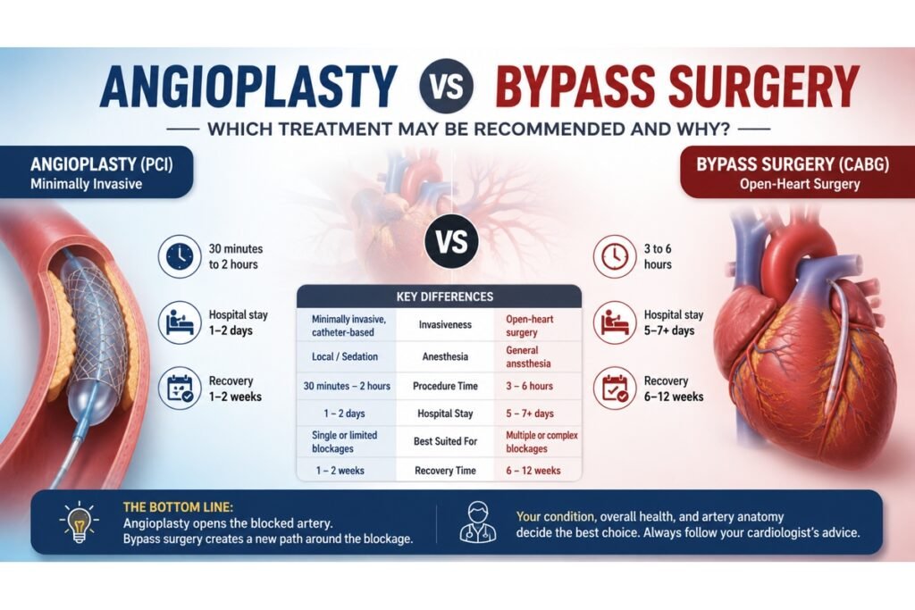 Angioplasty vs Bypass Surgery: Which Treatment May Be Recommended and Why?
